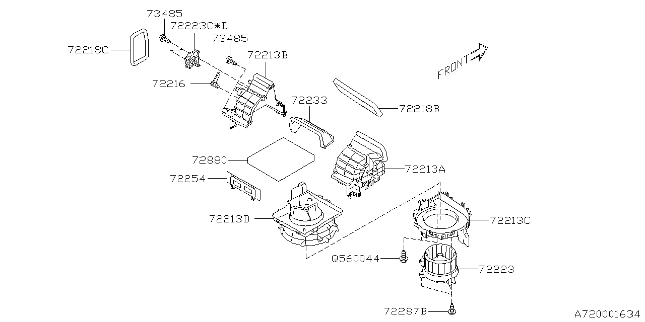 Diagram HEATER SYSTEM for your Subaru Outback  