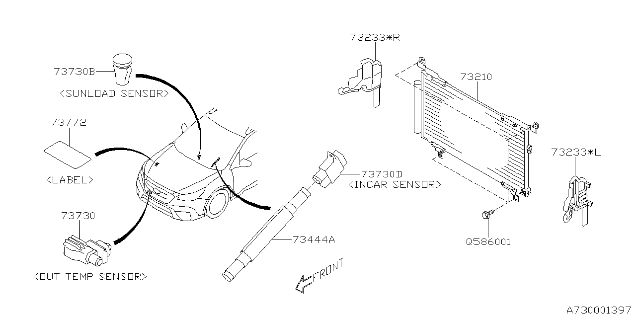 Diagram AIR CONDITIONER SYSTEM for your Subaru Outback  