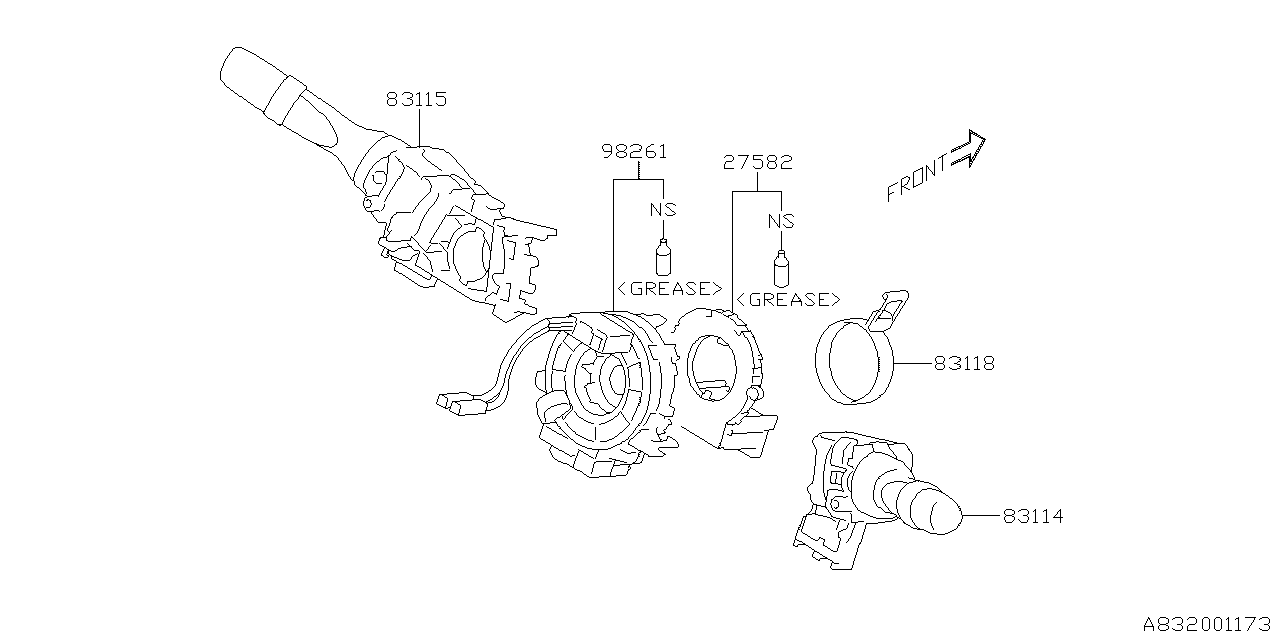 Diagram SWITCH (COMBINATION) for your 2019 Subaru Outback  R Limited 