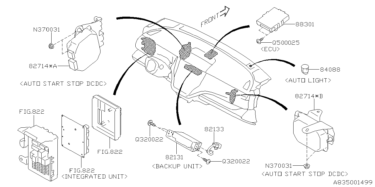 Diagram ELECTRICAL PARTS (BODY) for your 2021 Subaru Forester   