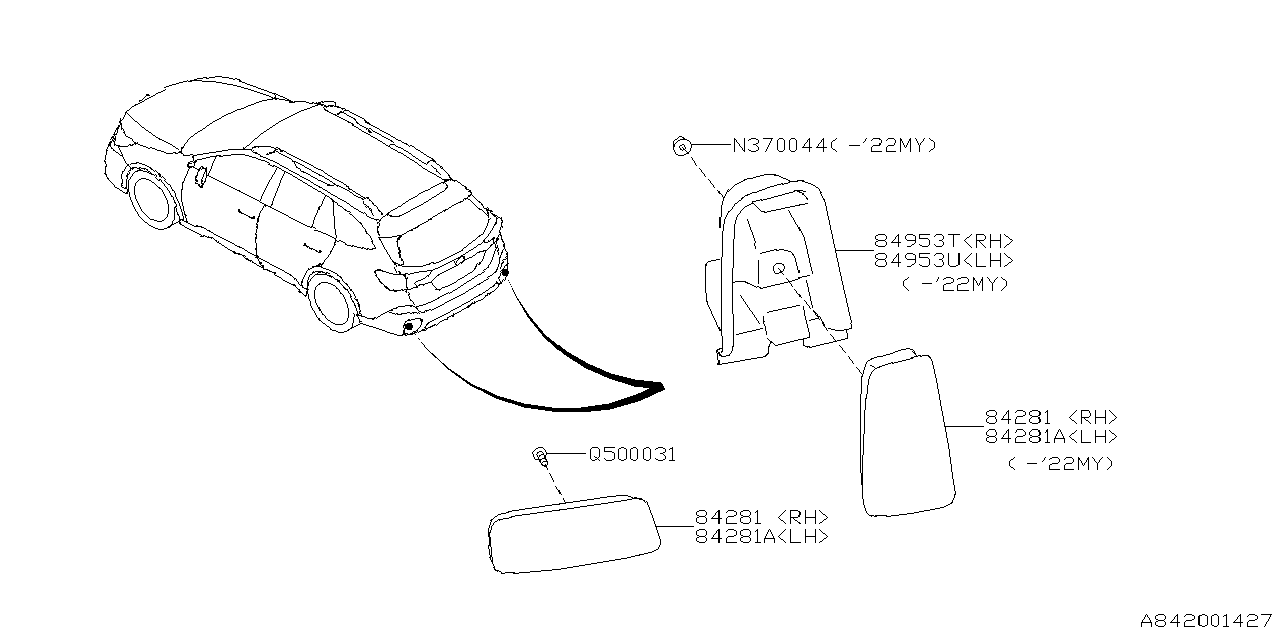 Diagram LAMP (REAR) for your 2019 Subaru Crosstrek  Limited w/EyeSight 