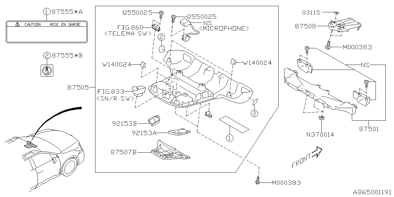 Diagram ADA SYSTEM for your Subaru Crosstrek  