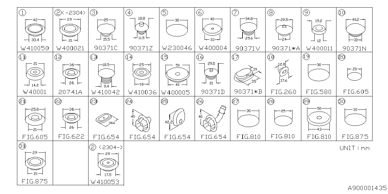 Diagram PLUG for your 2021 Subaru Legacy  Premium Sedan 