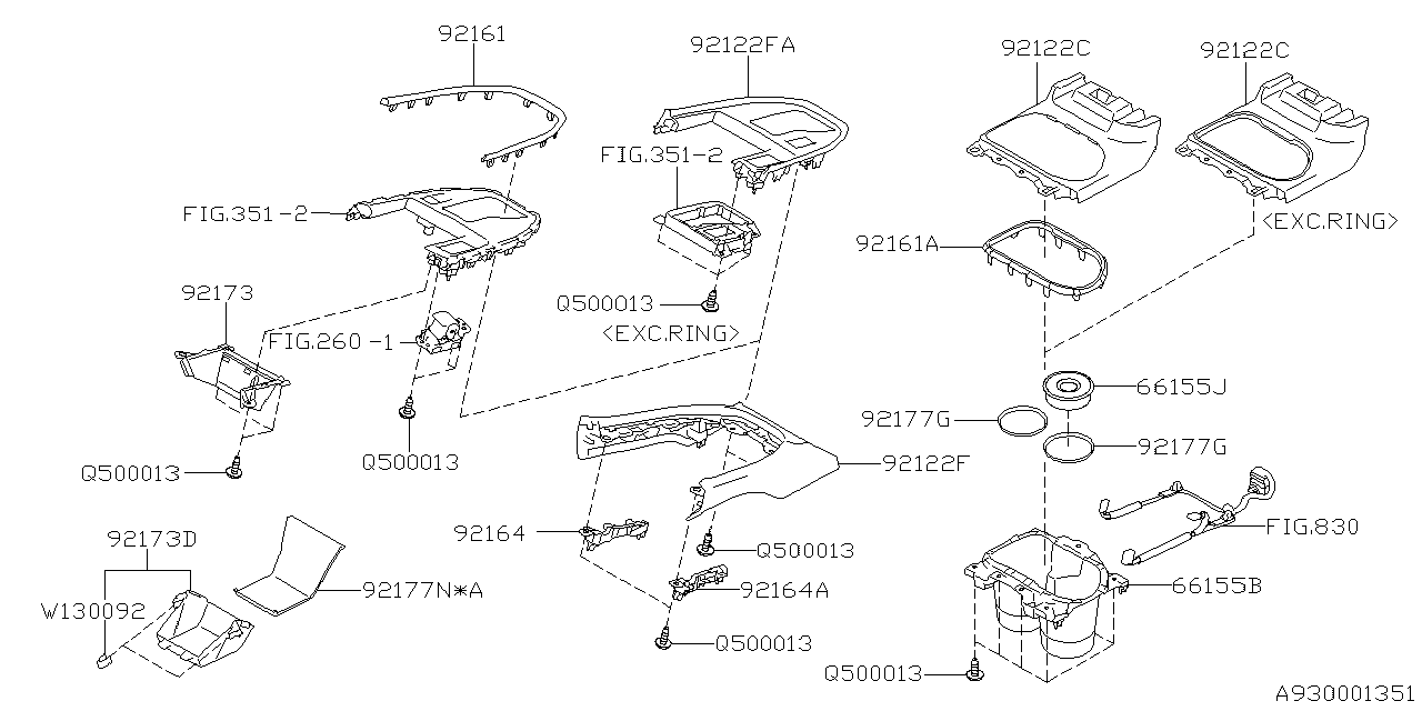 Diagram CONSOLE BOX for your Subaru