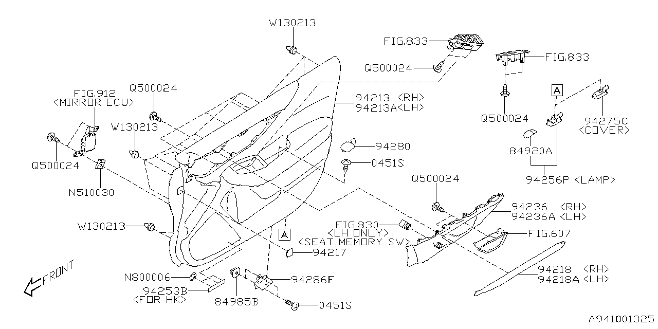 Diagram DOOR TRIM for your 2021 Subaru Outback  R Onyx 