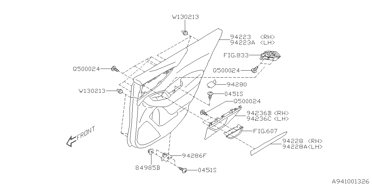 Diagram DOOR TRIM for your 2022 Subaru Legacy   