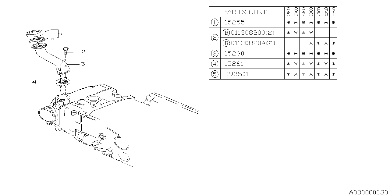 Diagram OIL FILLER DUCT for your 2003 Subaru WRX SEDAN  