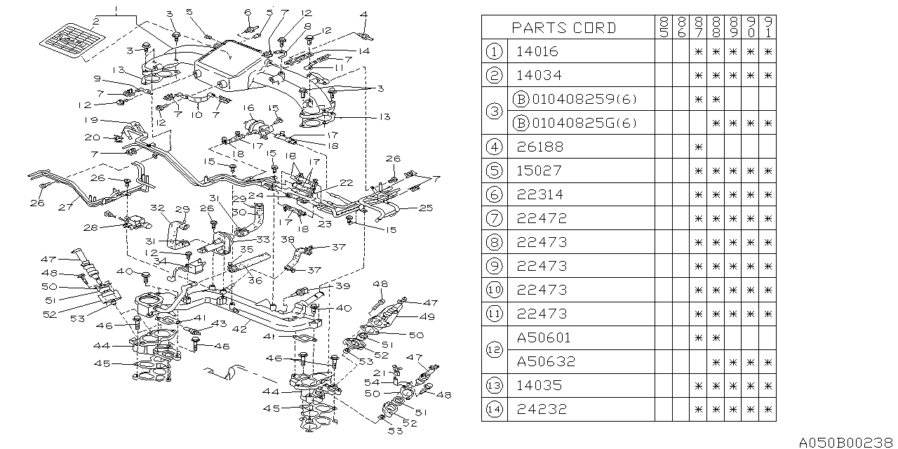 Diagram INTAKE MANIFOLD for your 2009 Subaru Impreza   