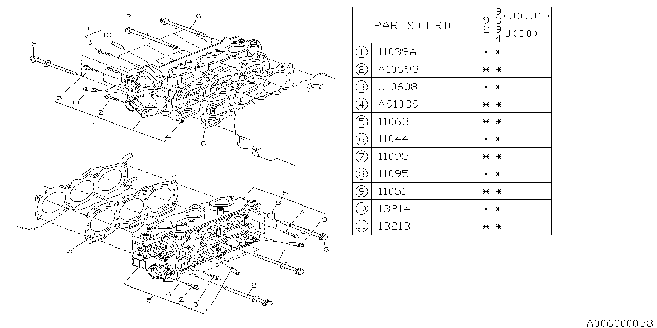 Diagram CYLINDER HEAD for your 2002 Subaru Impreza  RS Sedan 