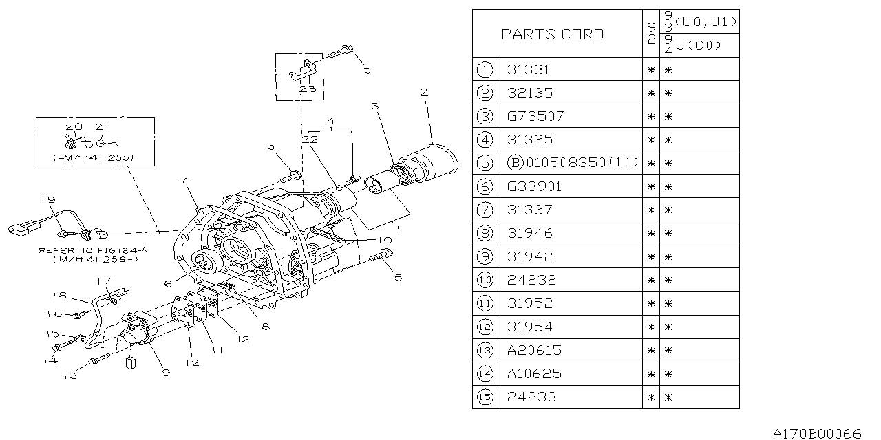 Diagram AT, TRANSFER & EXTENSION for your 2003 Subaru STI   