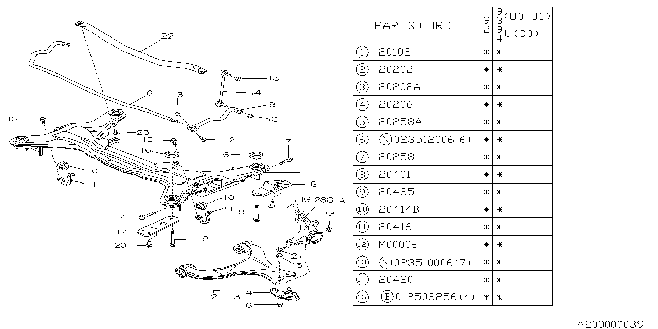 Diagram FRONT SUSPENSION for your 2014 Subaru Impreza  Limited Wagon 