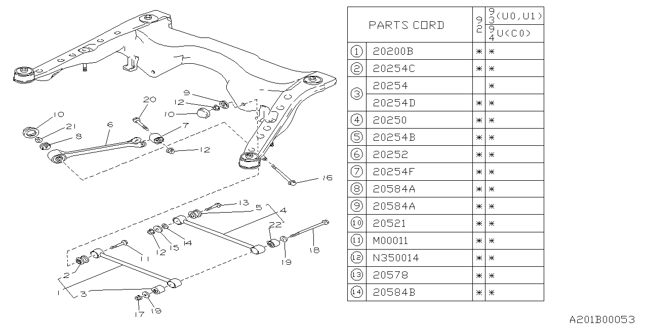 Diagram REAR SUSPENSION for your 2014 Subaru WRX   