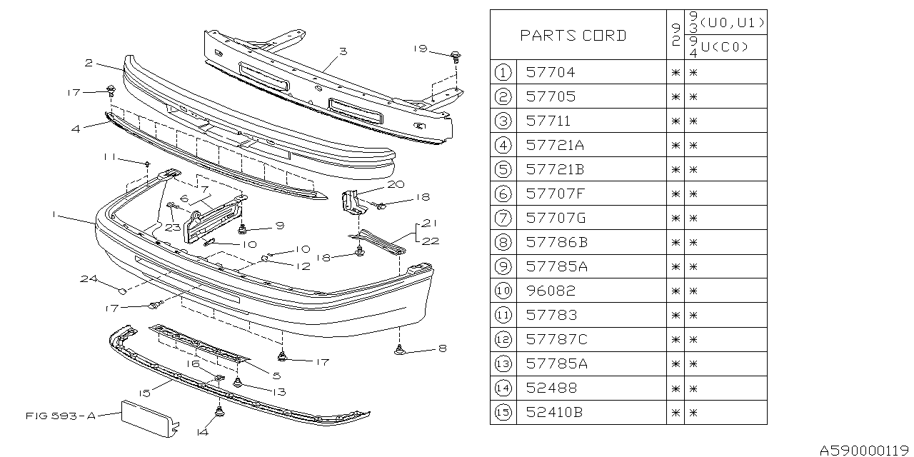 Diagram FRONT BUMPER for your 2017 Subaru BRZ 2.0L 6AT Base 