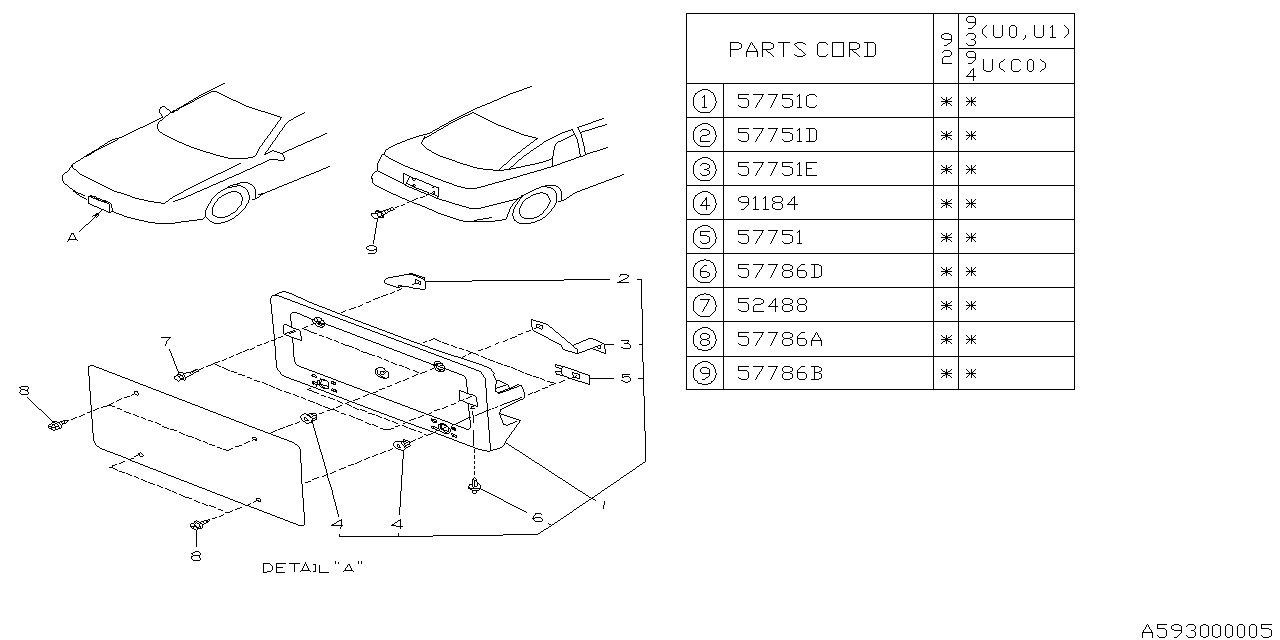 Diagram LICENCE PLATE for your 2015 Subaru Forester 2.5L 6MT I 