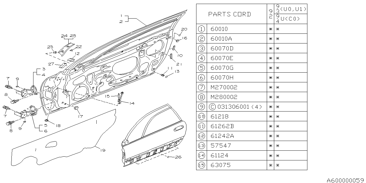 FRONT DOOR PANEL Diagram