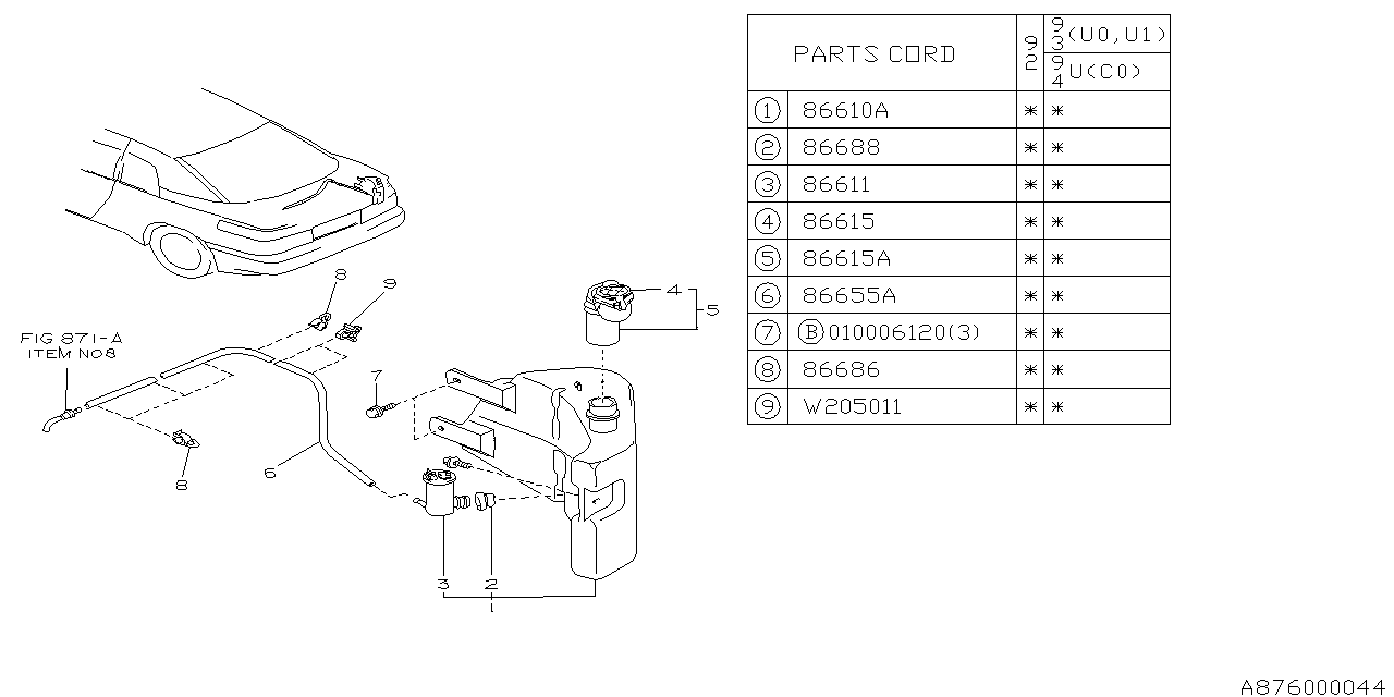 REAR WASHER Diagram