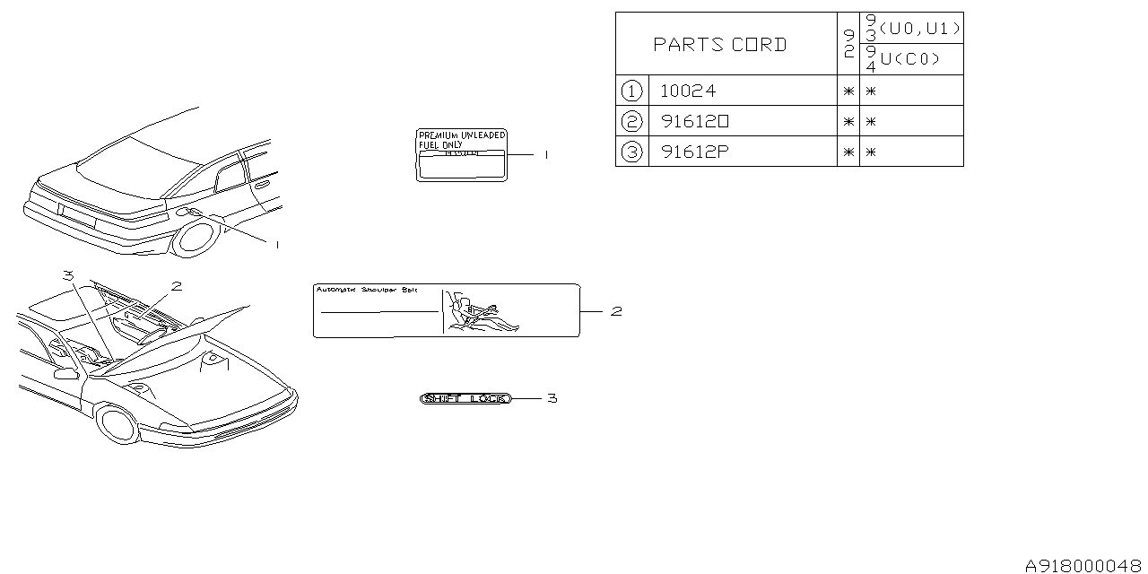 Diagram LABEL (CAUTION) for your 2024 Subaru Outback   