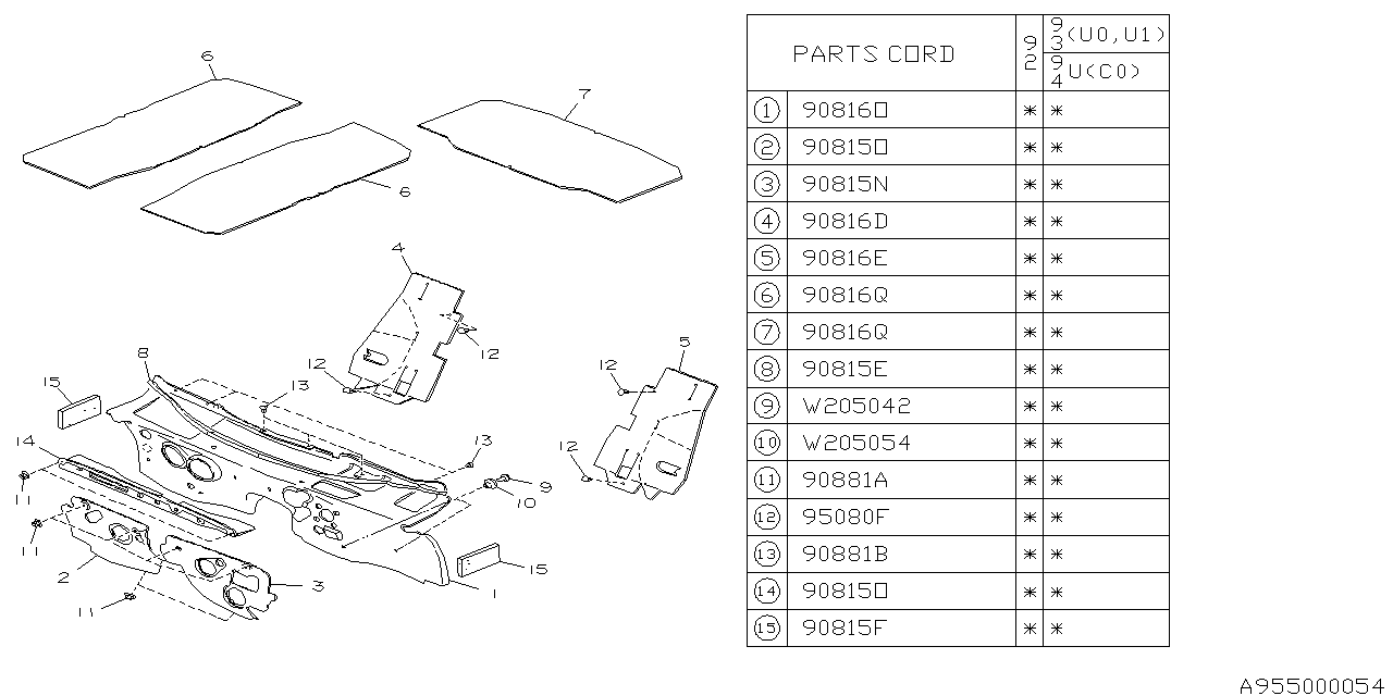 FLOOR INSULATOR Diagram