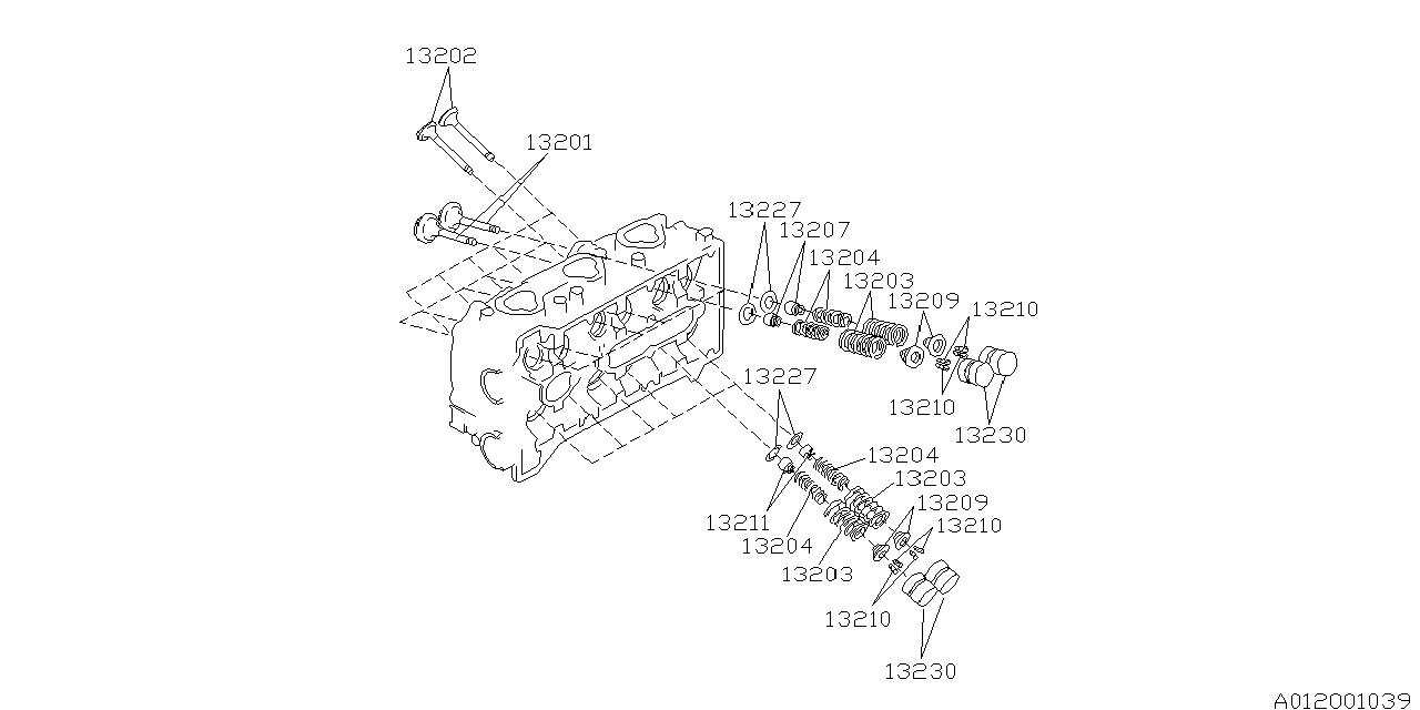 Diagram VALVE MECHANISM for your Subaru