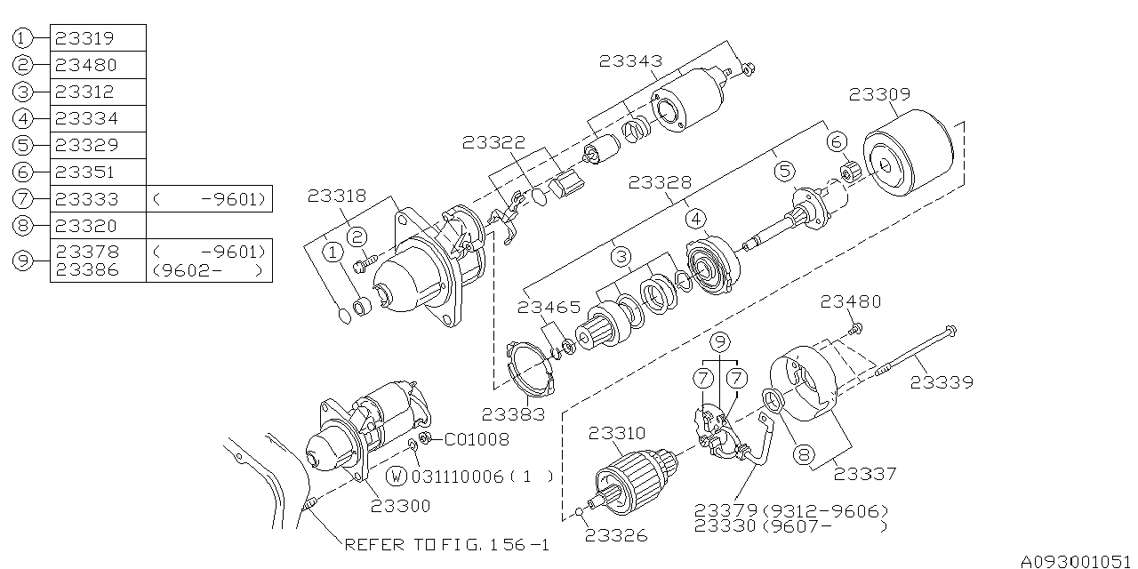 Diagram STARTER for your 2000 Subaru WRX   