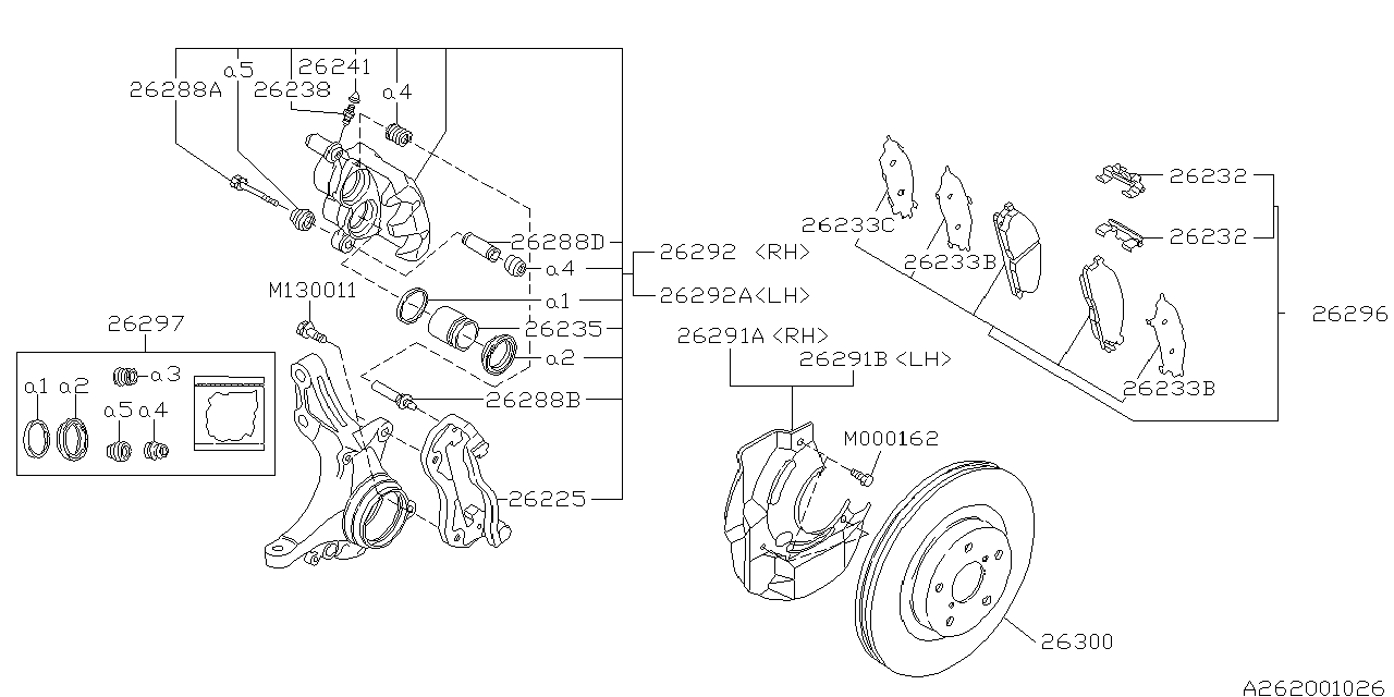 Diagram FRONT BRAKE for your Subaru