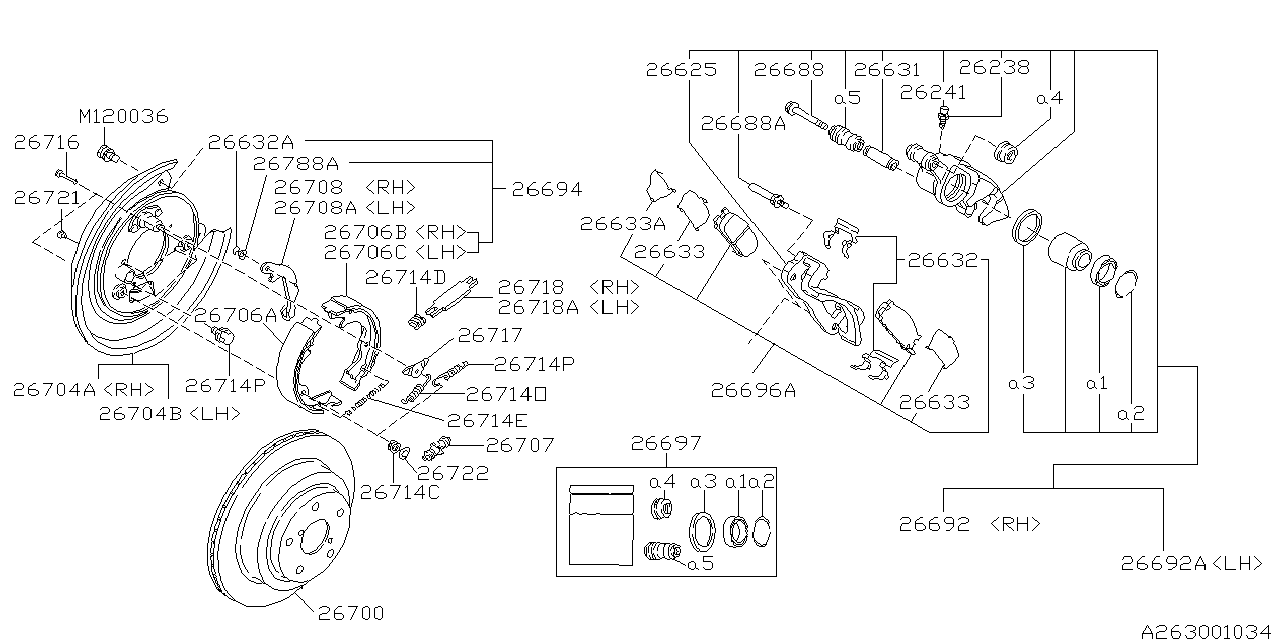 Diagram REAR BRAKE for your 2021 Subaru WRX   