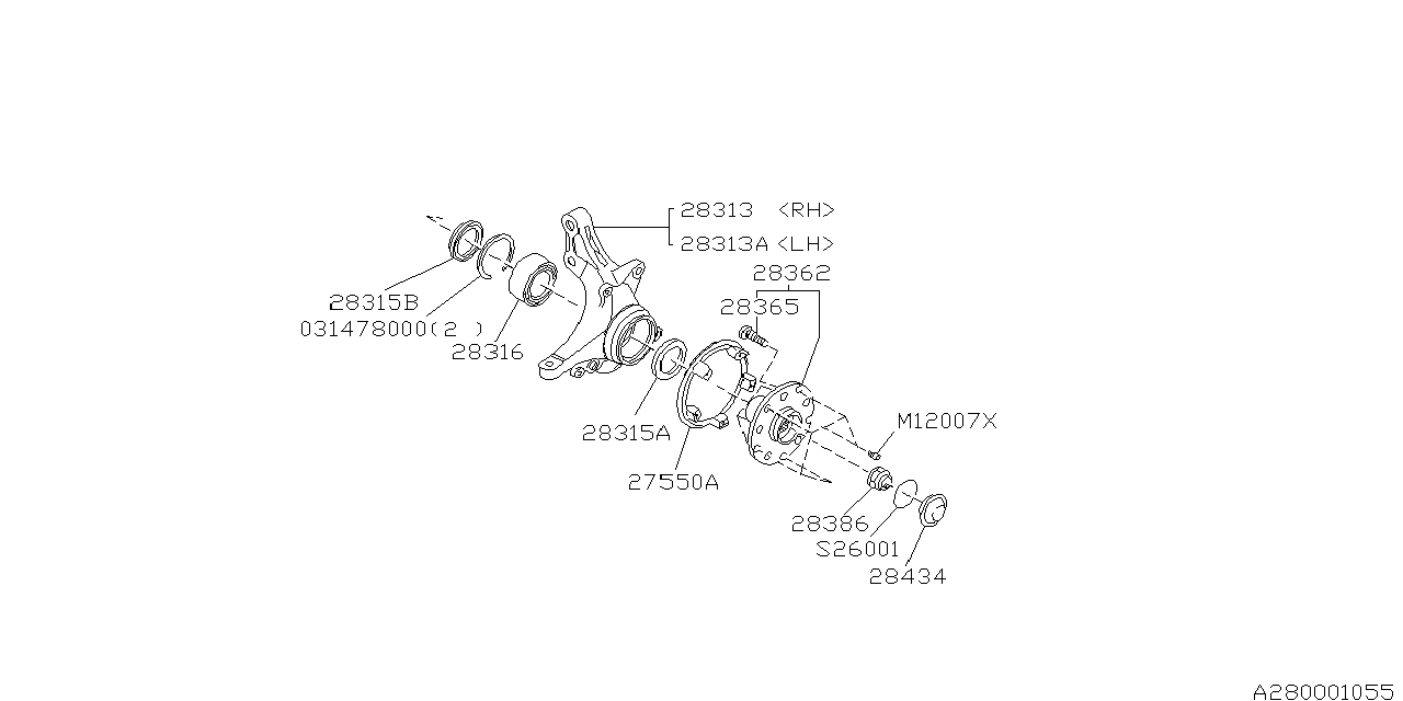 Diagram FRONT AXLE for your 2023 Subaru Impreza   