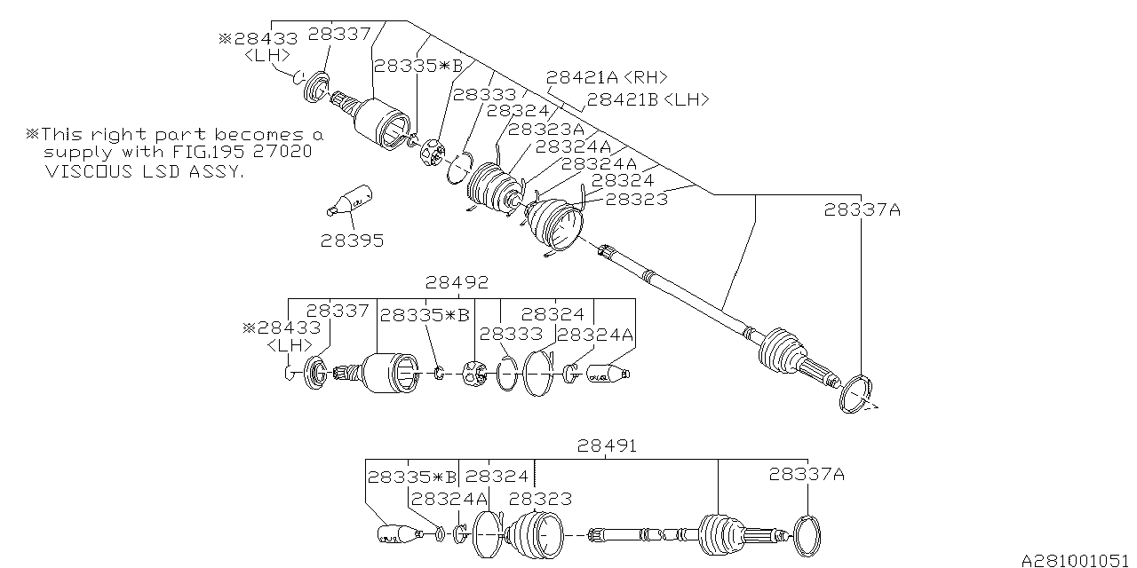 Diagram REAR AXLE for your 2013 Subaru STI   