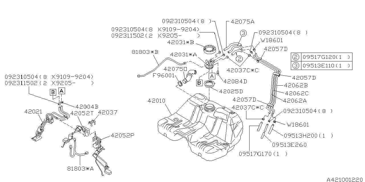 Diagram FUEL TANK for your 2006 Subaru Impreza  Wagon 