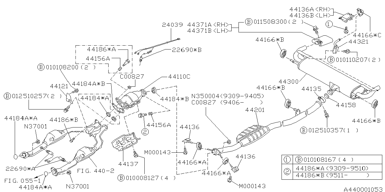 Diagram EXHAUST for your 2005 Subaru Legacy   