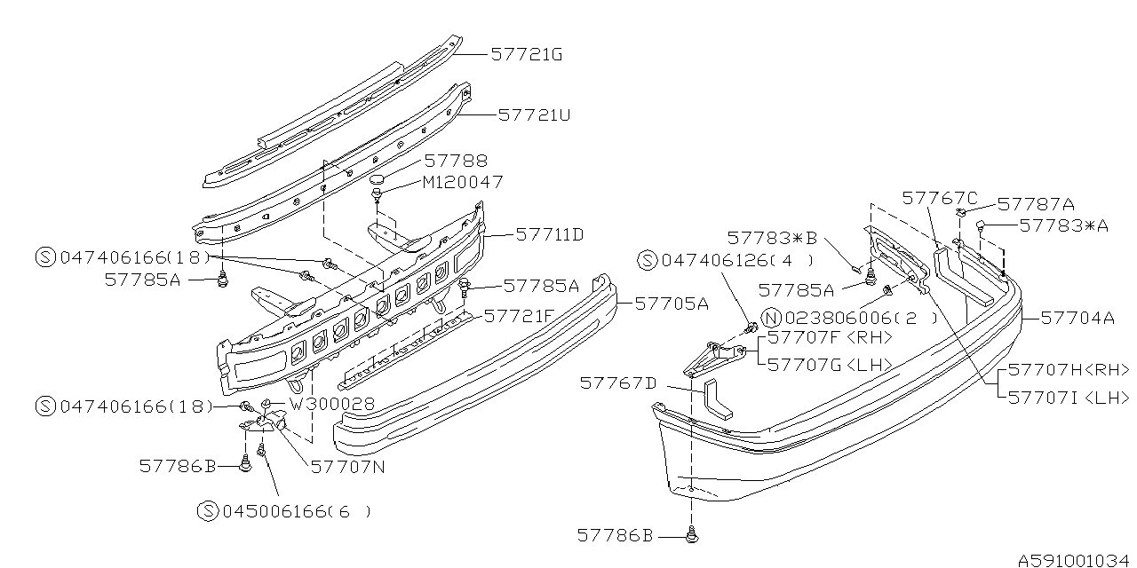 Diagram REAR BUMPER for your 2014 Subaru Tribeca   