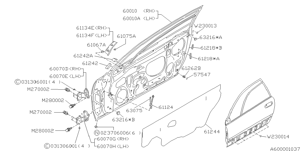 FRONT DOOR PANEL Diagram