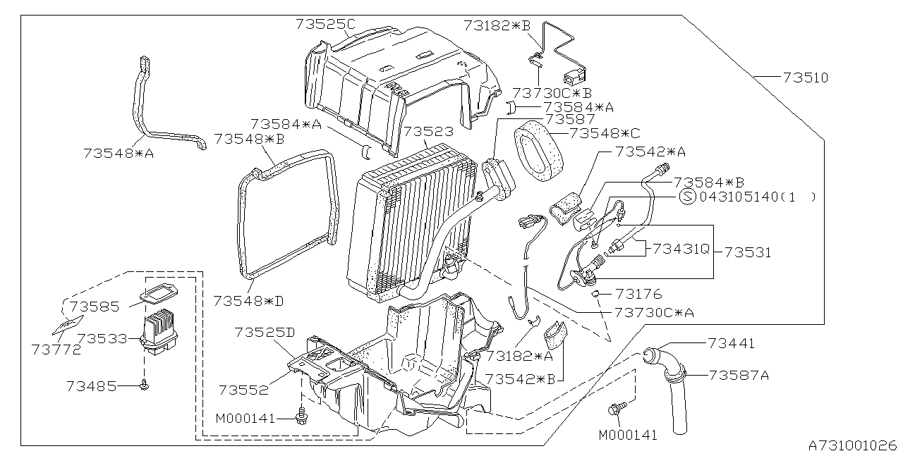 Diagram COOLING UNIT for your Subaru