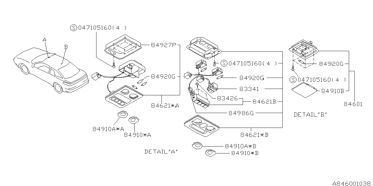 Diagram LAMP (ROOM) for your Subaru