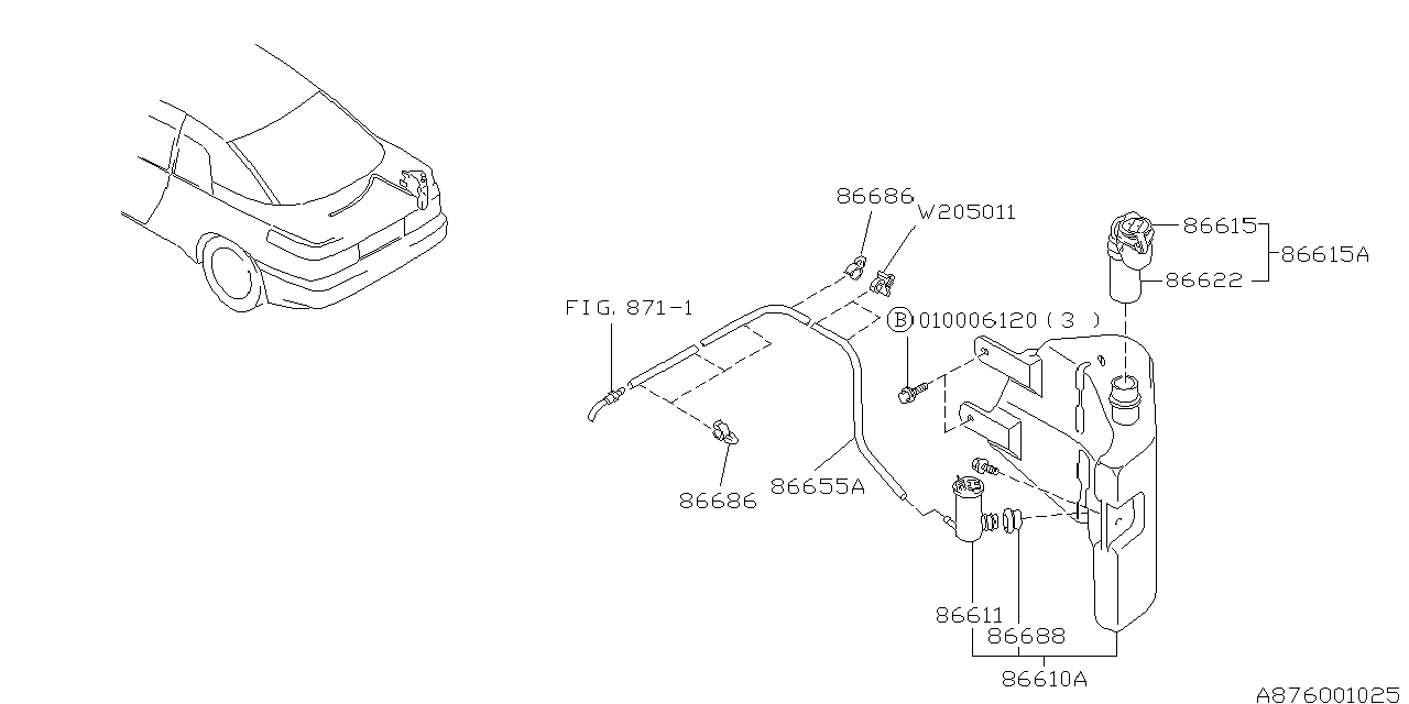 Diagram REAR WASHER for your 2011 Subaru Impreza  Sport Sedan 