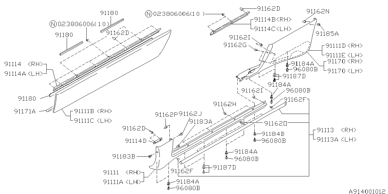 Diagram OUTER GARNISH for your 2015 Subaru Forester  Limited 