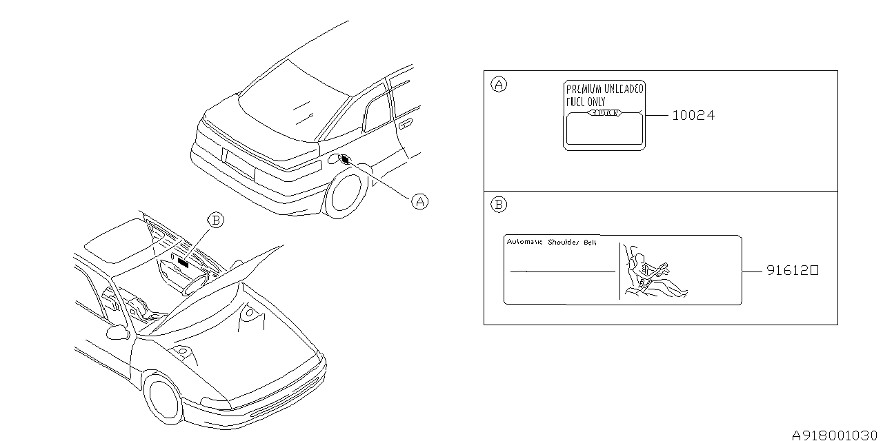 Diagram LABEL (CAUTION) for your 2024 Subaru Outback   