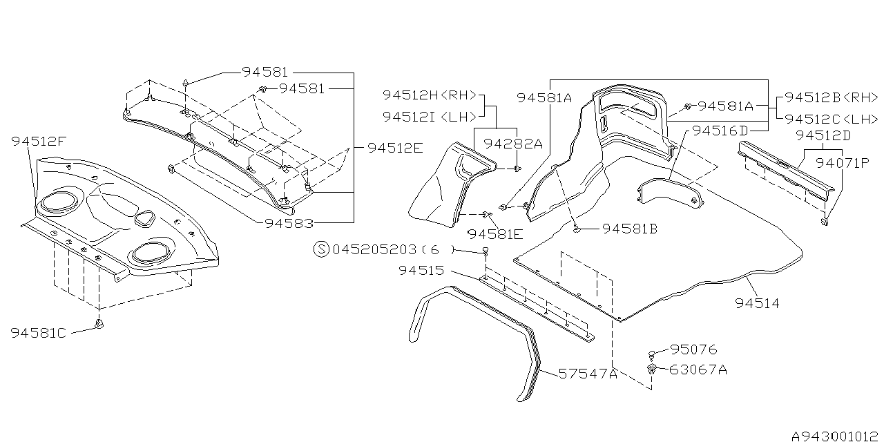 TRUNK ROOM TRIM Diagram