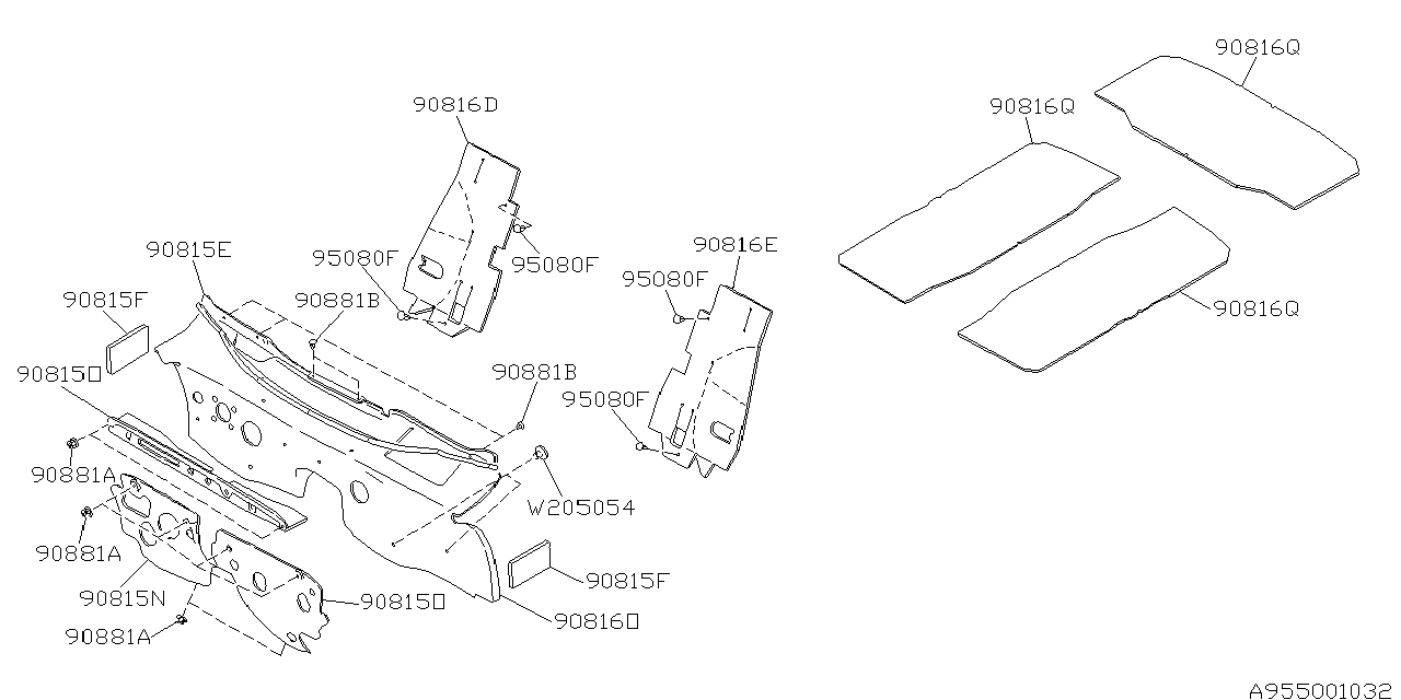 Diagram FLOOR INSULATOR for your 2010 Subaru Legacy   