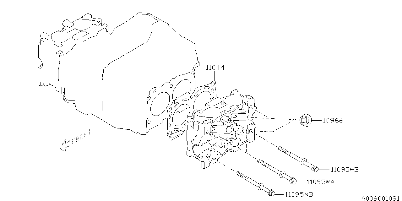 Diagram CYLINDER HEAD for your 2001 Subaru Impreza   