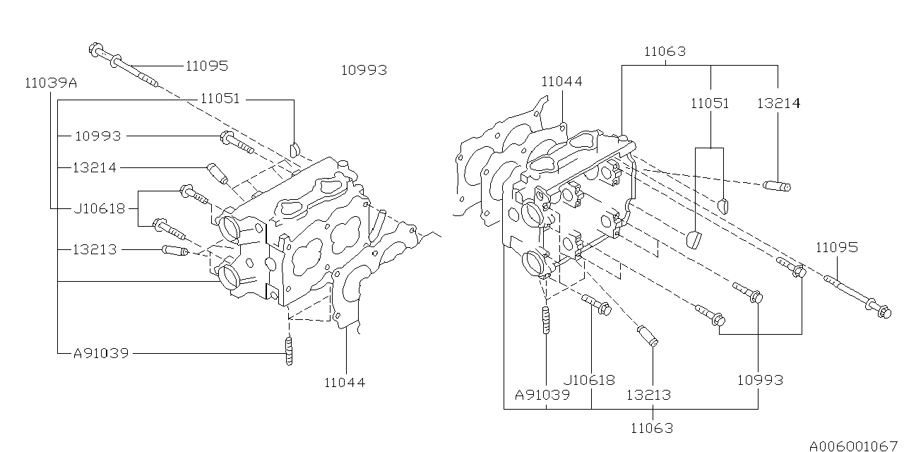 Diagram CYLINDER HEAD for your 2002 Subaru STI   