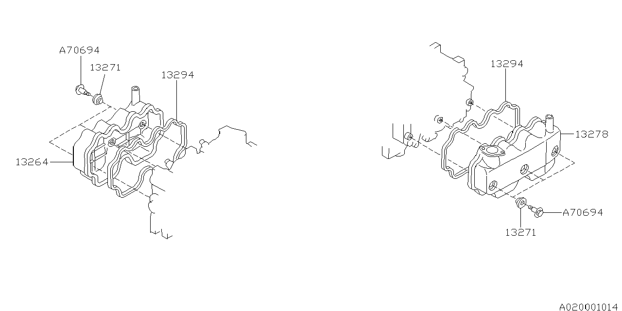 Diagram ROCKER COVER for your 2020 Subaru Legacy  Sedan 