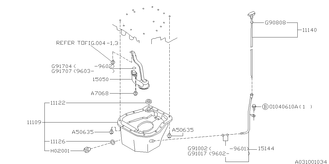 Diagram OIL PAN for your 2001 Subaru Impreza   