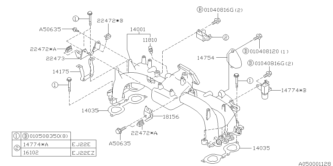 Diagram INTAKE MANIFOLD for your 2006 Subaru Forester   