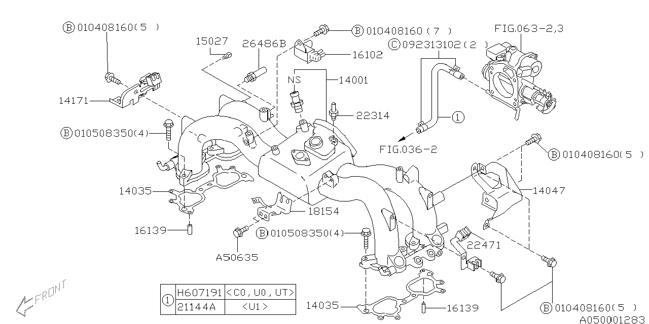 Diagram INTAKE MANIFOLD for your 2012 Subaru Impreza   