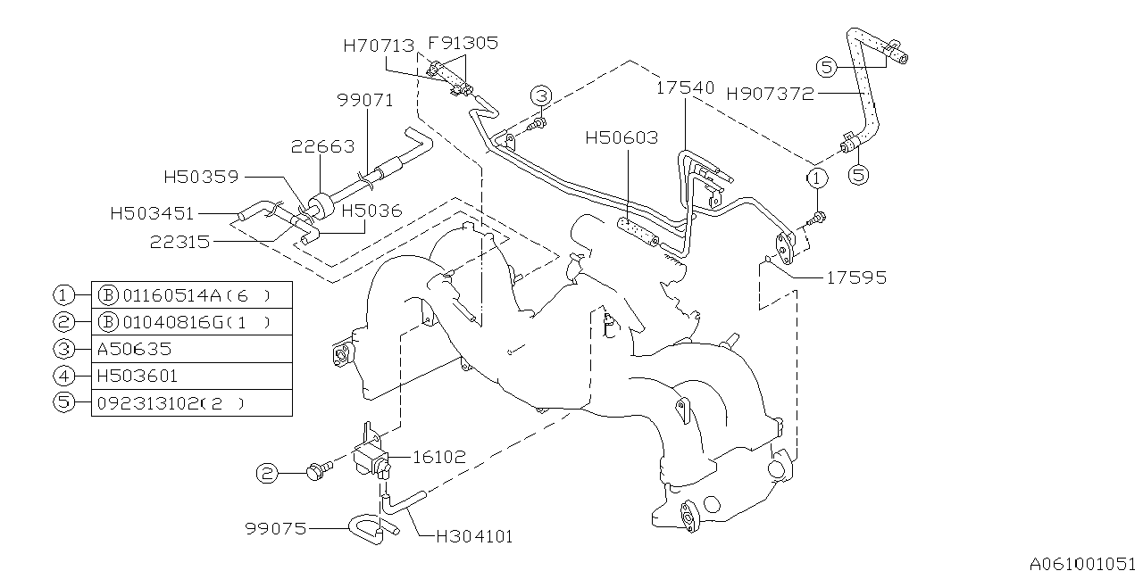 Diagram FUEL PIPE for your 2023 Subaru Outback   