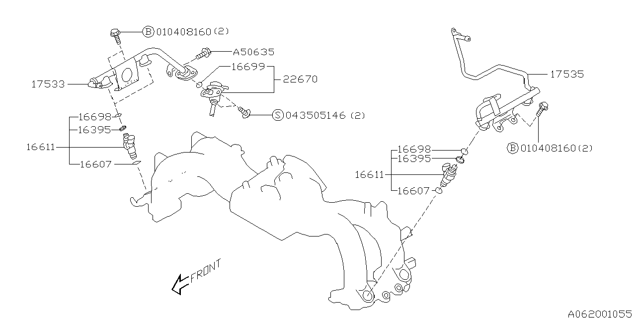 Diagram FUEL INJECTOR for your Subaru