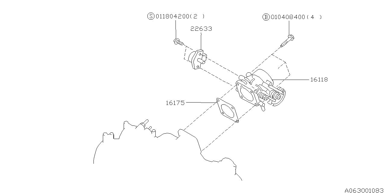 Diagram THROTTLE CHAMBER for your 2010 Subaru WRX   