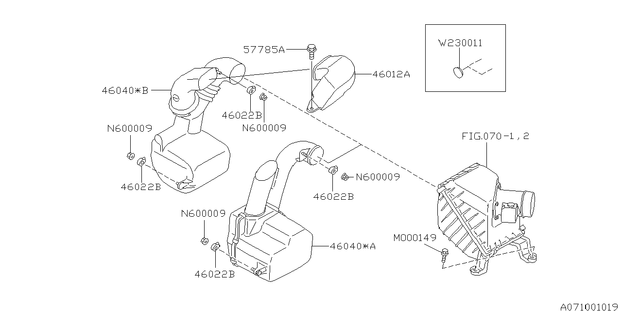 Diagram AIR INTAKE for your 2017 Subaru BRZ 2.0L 6MT  