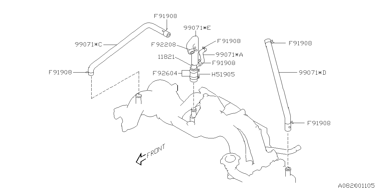 Diagram EMISSION CONTROL (PCV) for your Subaru Outback  